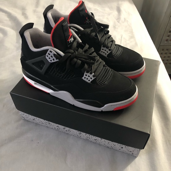 Men’s air Jordan 4 retro black cement - Picture 4 of 5